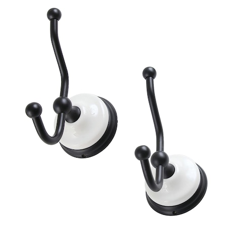 Kingston Brass 2Piece Robe Hook, Matte Black BAK1117MB